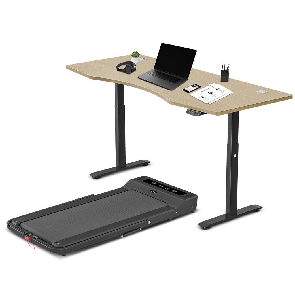 LSG Nimbus Walking Pad Treadmill ErgoDesk Automatic Standing Desk 1800mm Oak LSG Fitness